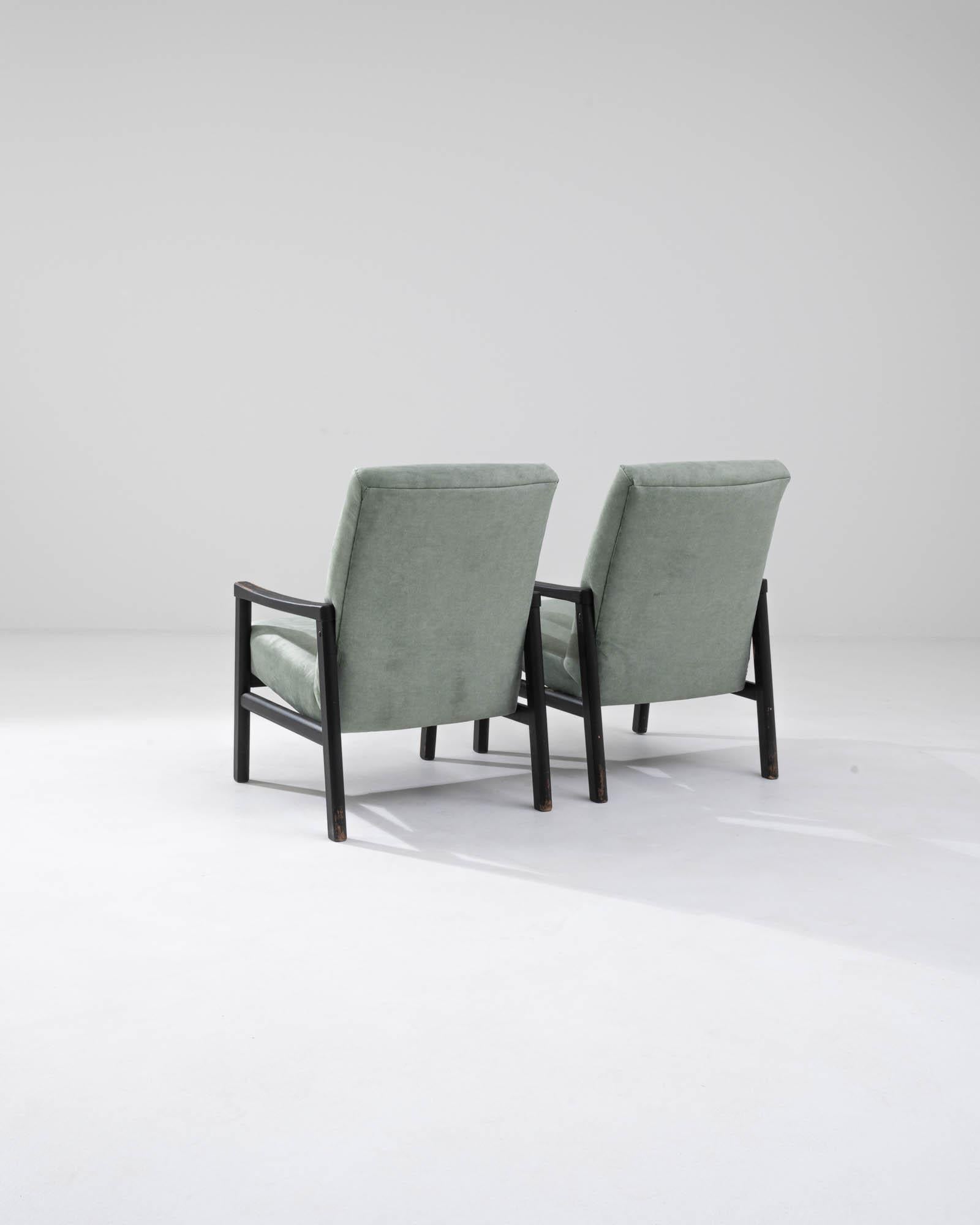 1960s Czech Upholstered Armchairs, a Pair 1
