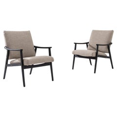 1960s Czech Upholstered Armchairs, a Pair