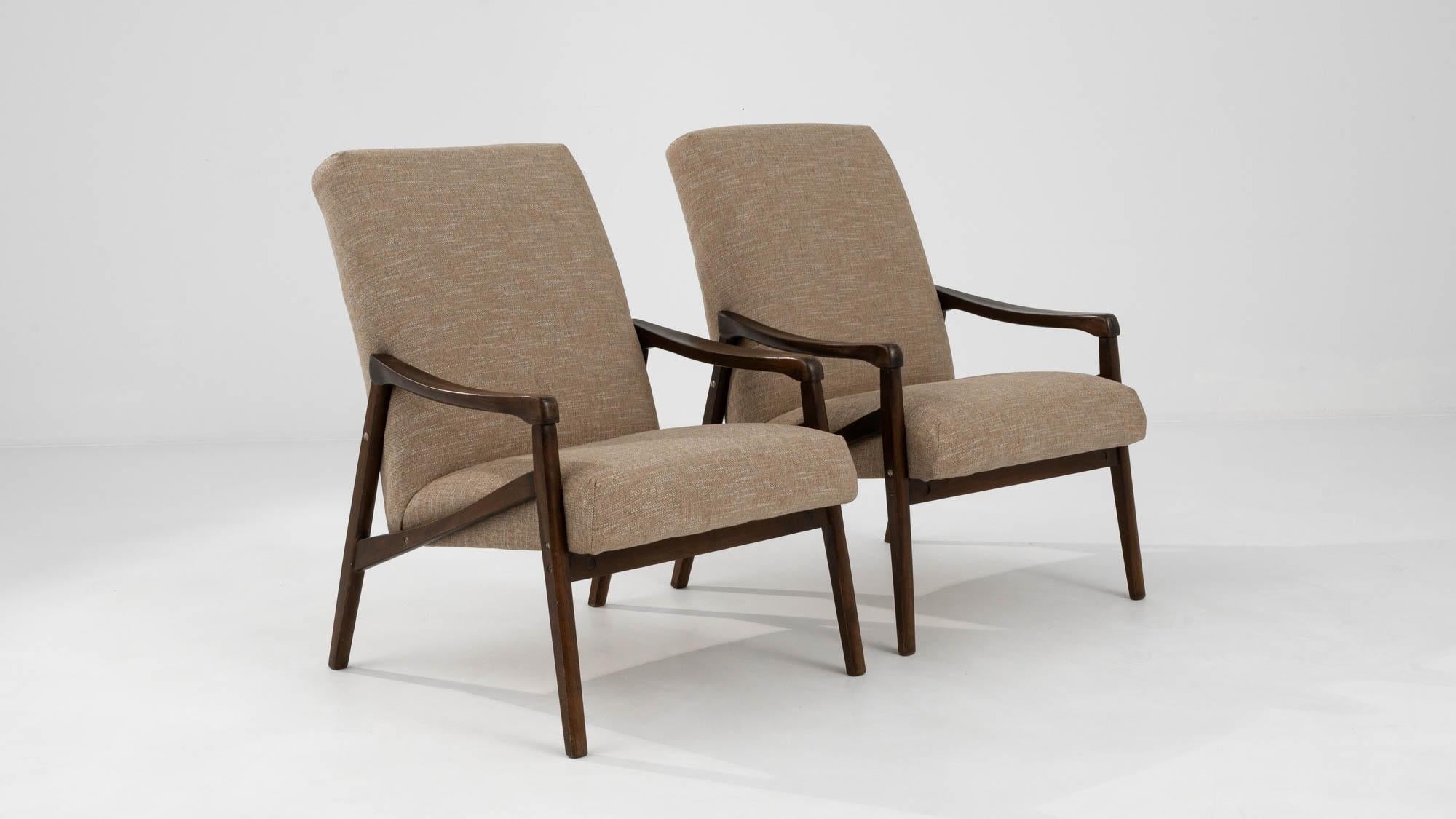1960s Czech Upholstered Armchairs By Jiri Jiroutek, a Pair For Sale 4