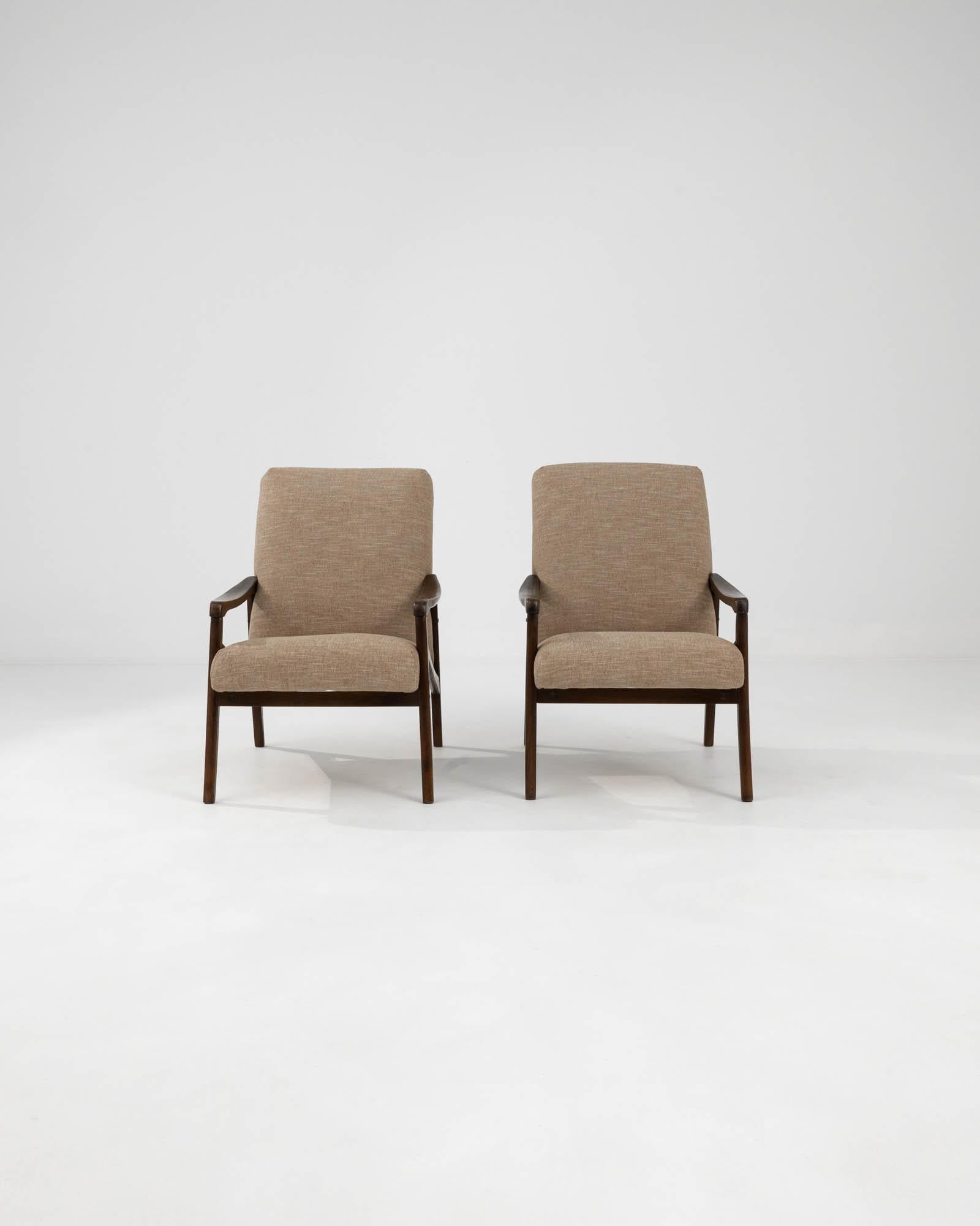 20th Century 1960s Czech Upholstered Armchairs By Jiri Jiroutek, a Pair For Sale