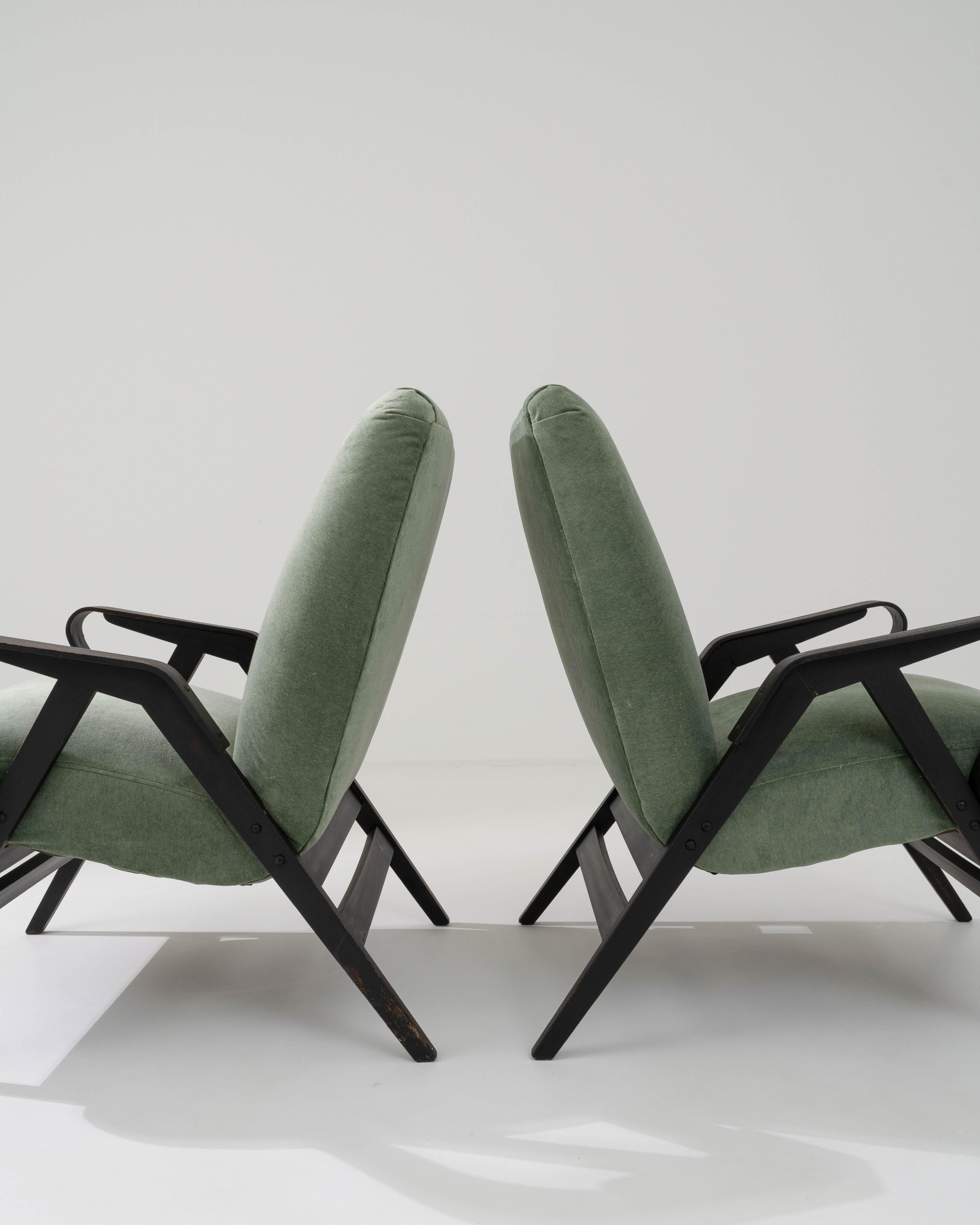 Mid-20th Century 1960s Czech Upholstered Armchairs By Tatra, a Pair 