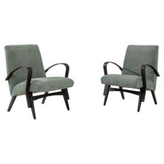 Retro 1960s Czech Upholstered Armchairs By Tatra, a Pair