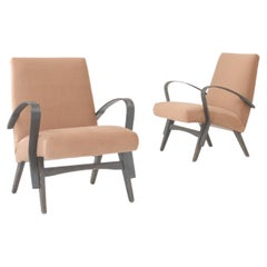 Retro 1960s Czech Upholstered Armchairs By Tatra, a Pair