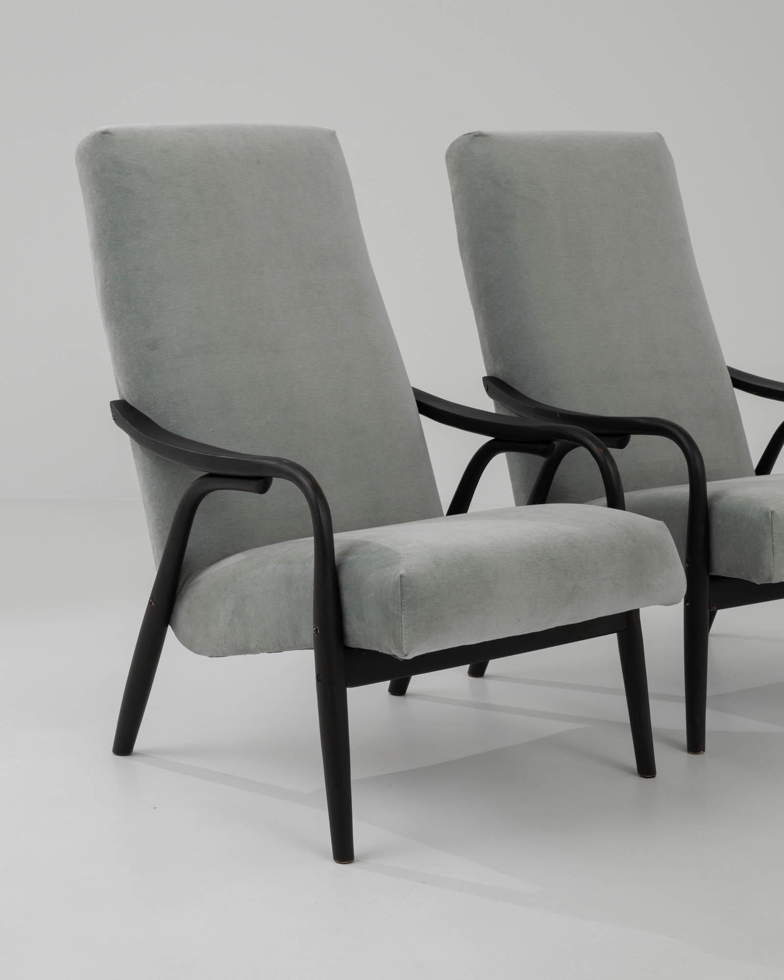 1960s Czech Upholstered Armchairs By Ton, a Pair For Sale 4