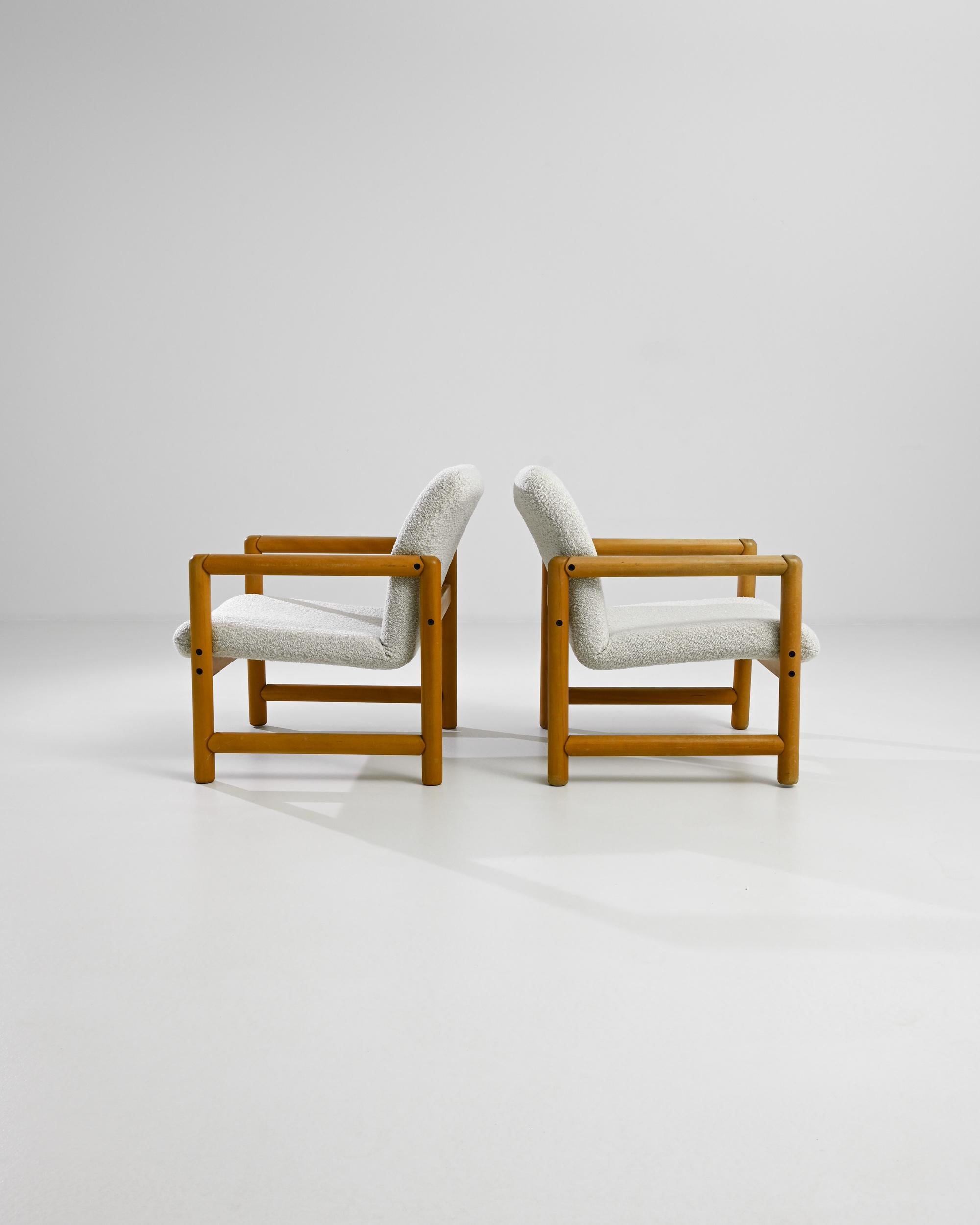 1960s Czech Upholstered Armchairs by TON, a Pair In Good Condition For Sale In High Point, NC