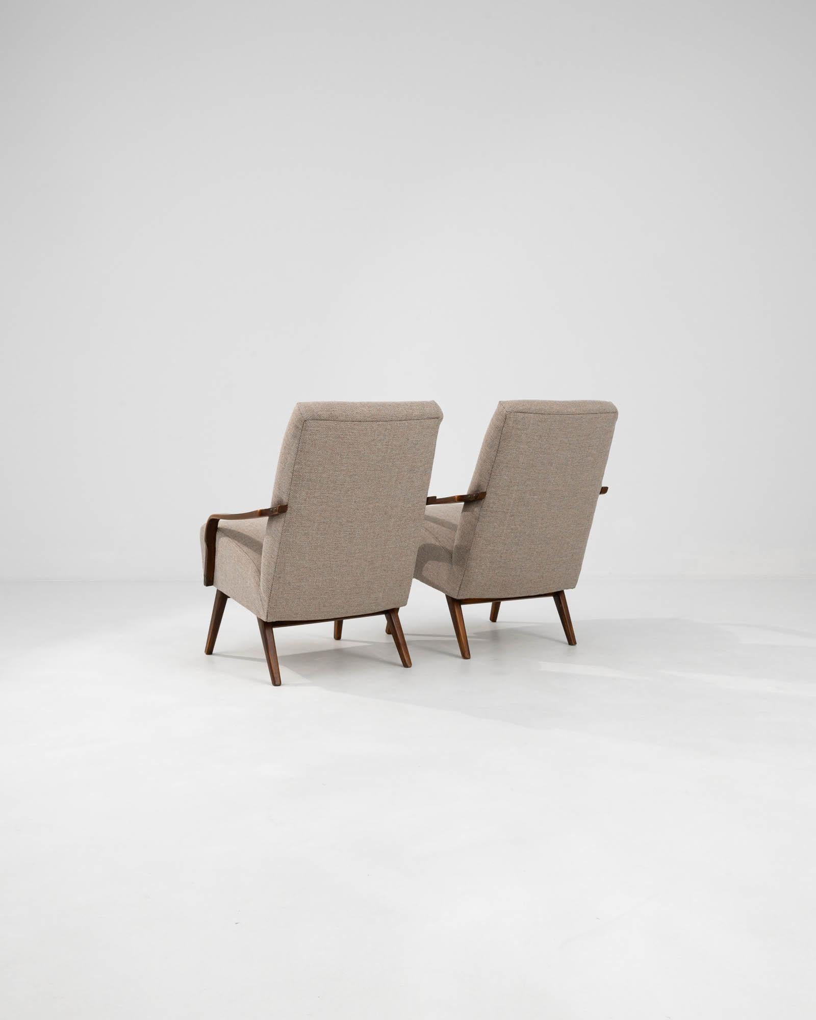 Upholstery 1960s Czech Upholstered Armchairs By TON, a Pair