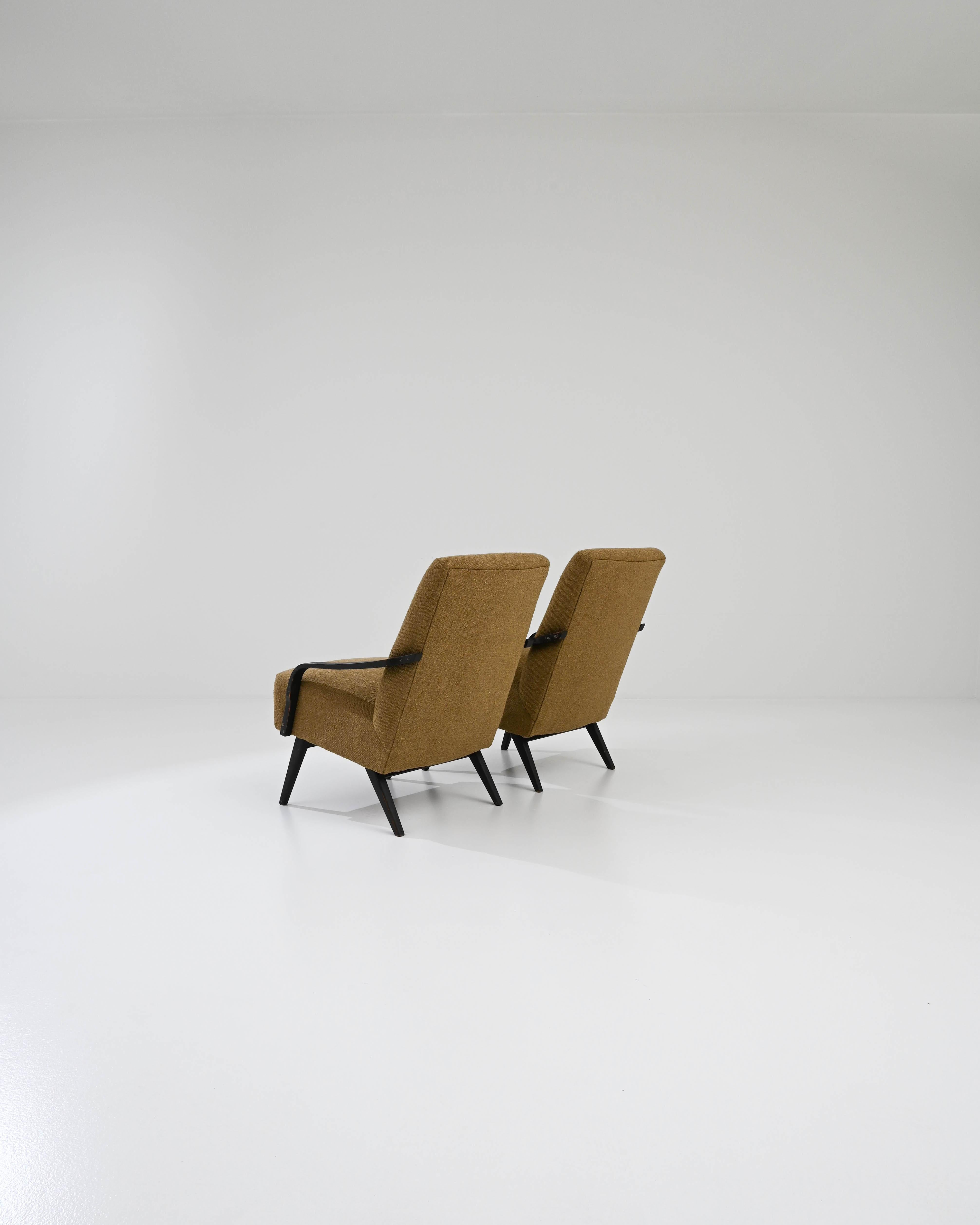 1960s Czech Upholstered Armchairs by TON, a Pair For Sale 1