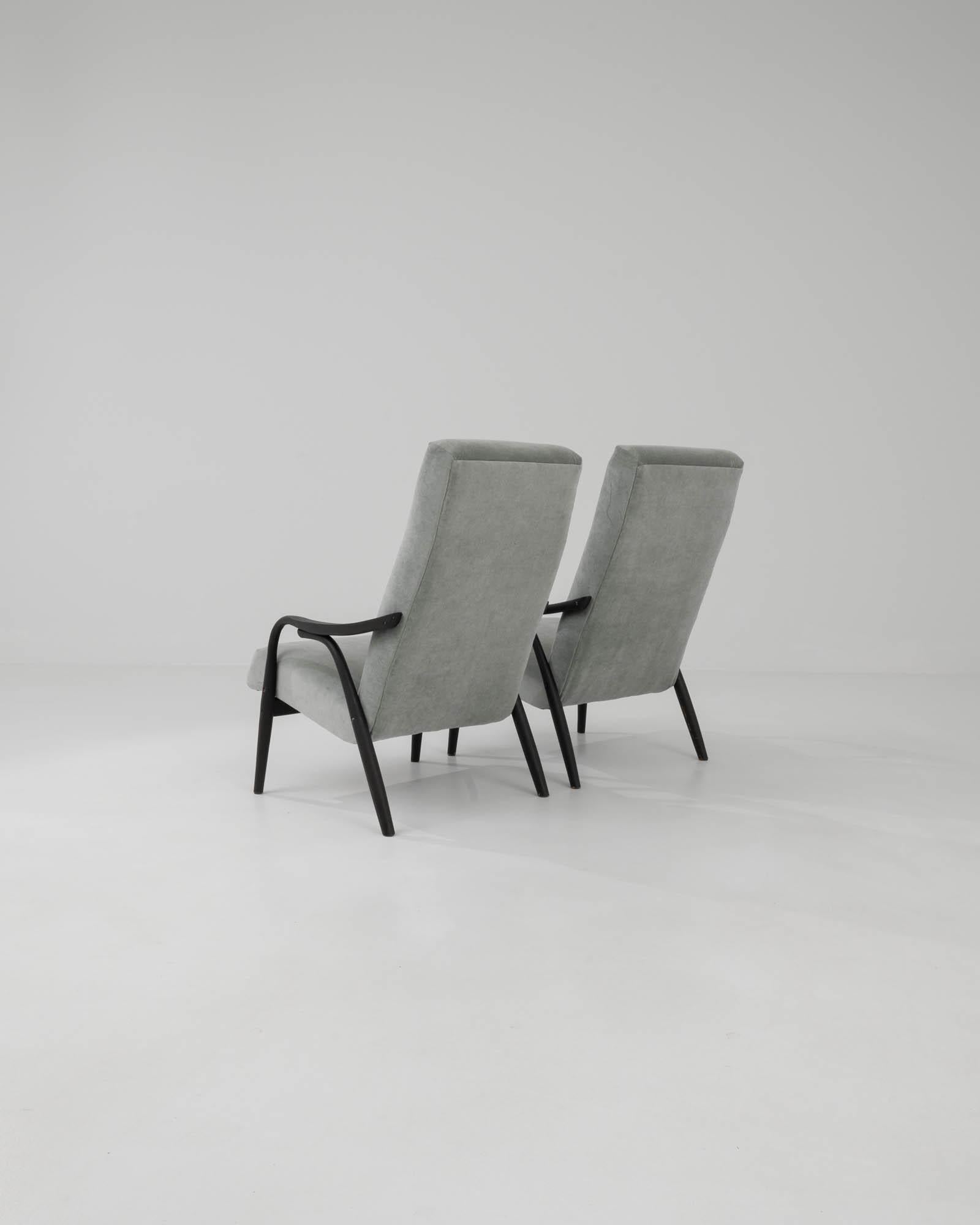 1960s Czech Upholstered Armchairs By Ton, a Pair For Sale 1