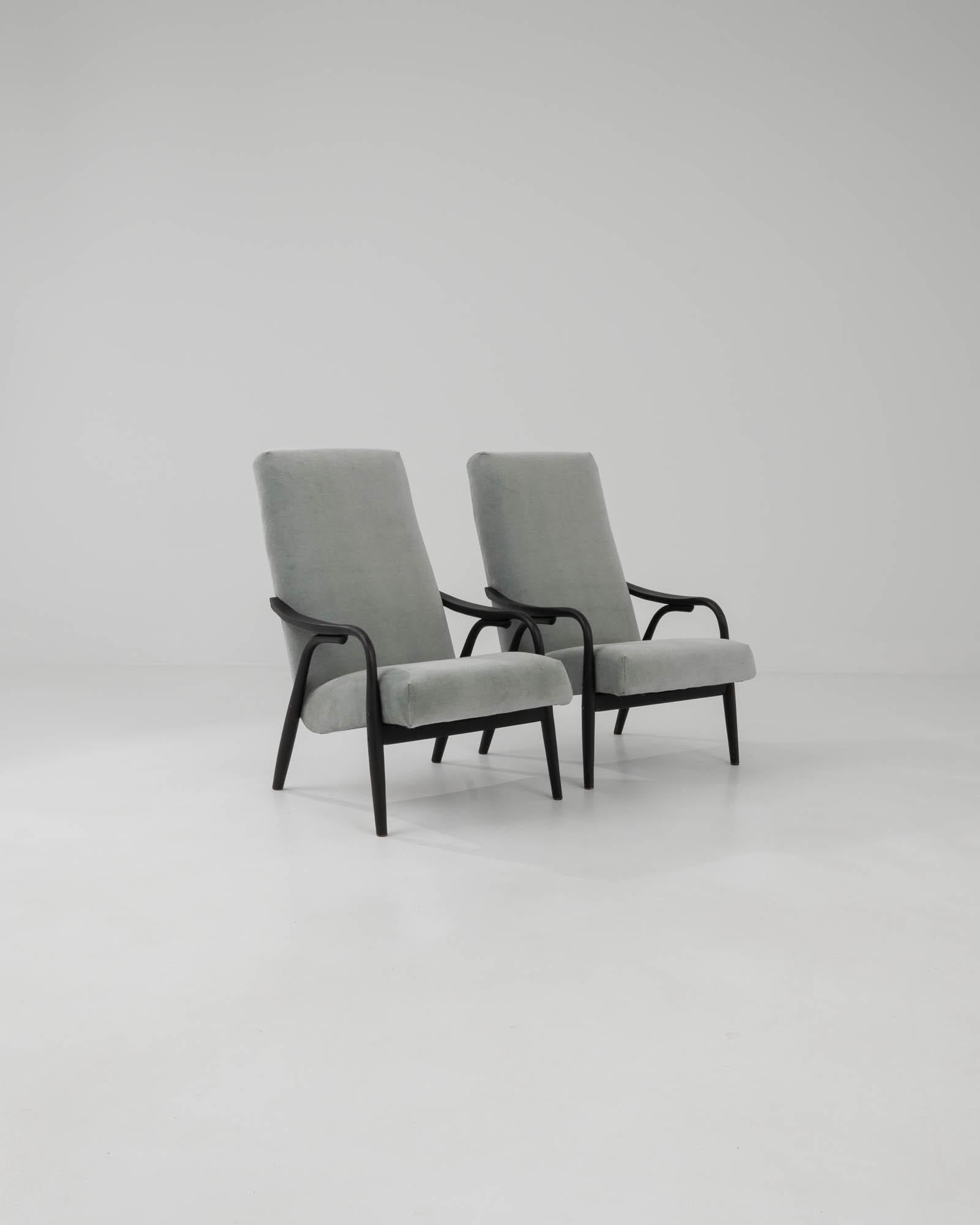 1960s Czech Upholstered Armchairs By Ton, a Pair For Sale 3