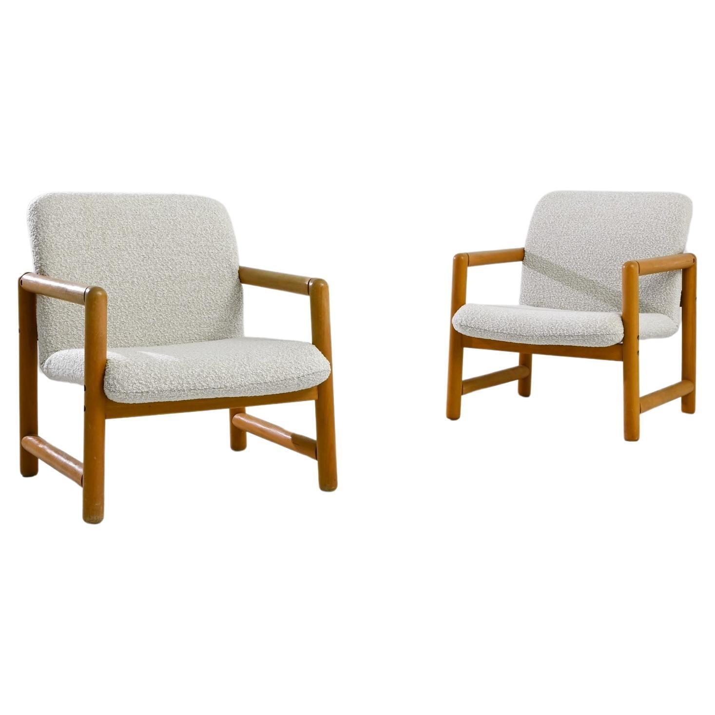 1960s Czech Upholstered Armchairs by TON, a Pair