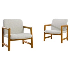 1960s Czech Upholstered Armchairs by TON, a Pair