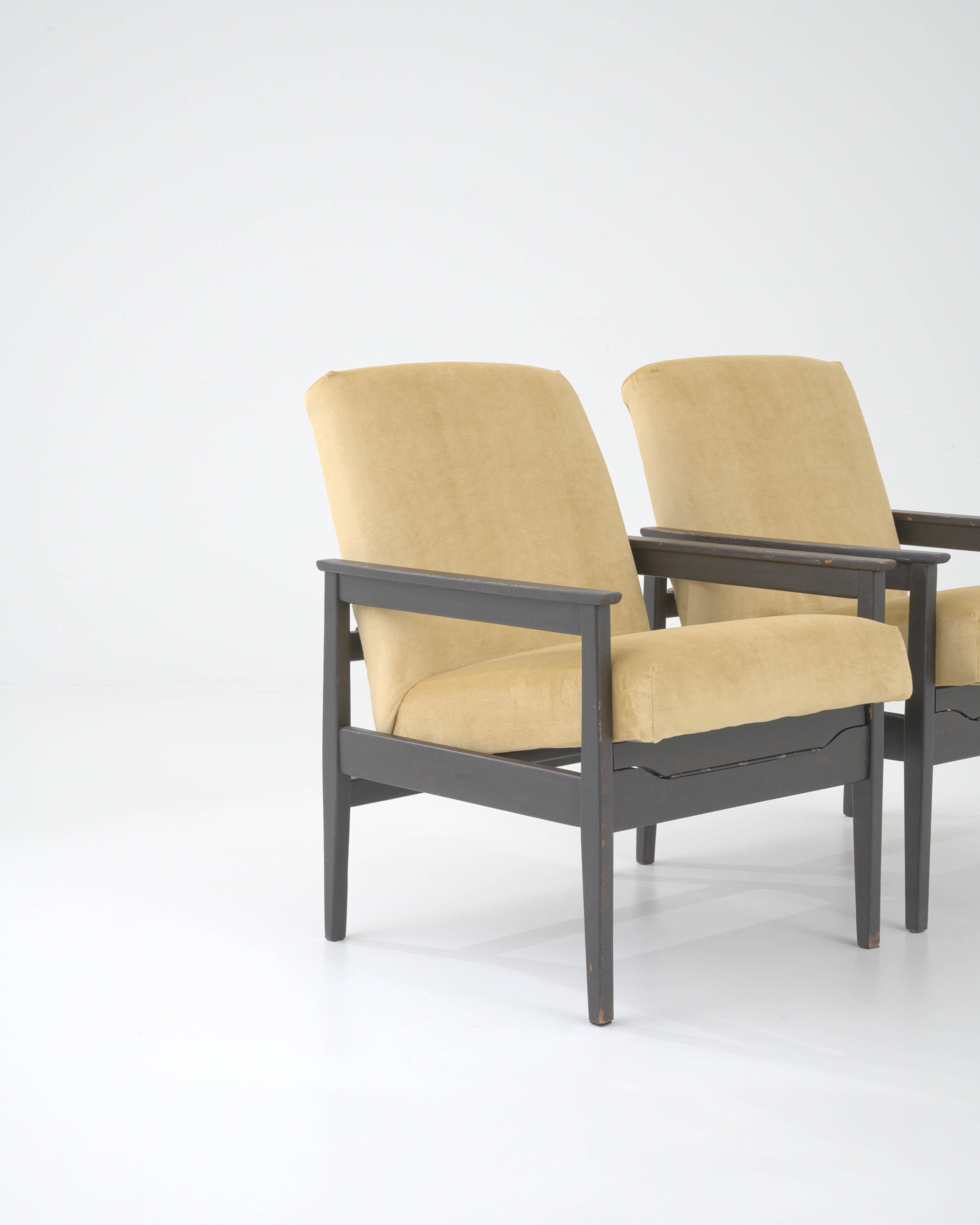 1960s, Czech Upholstered Armchairs, Set of 2 For Sale 4
