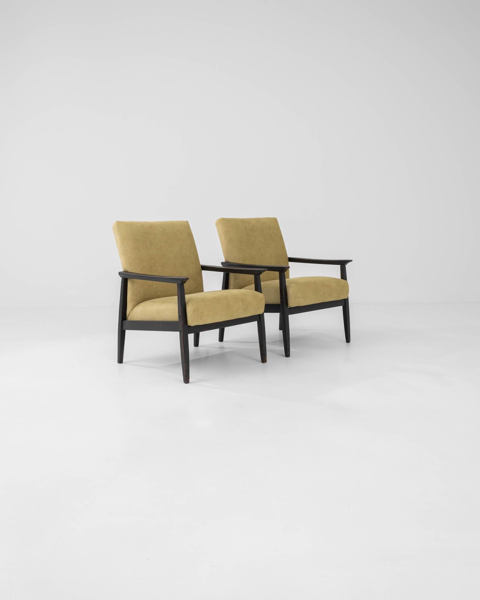 1960s, Czech Upholstered Armchairs, Set of 2 For Sale 2