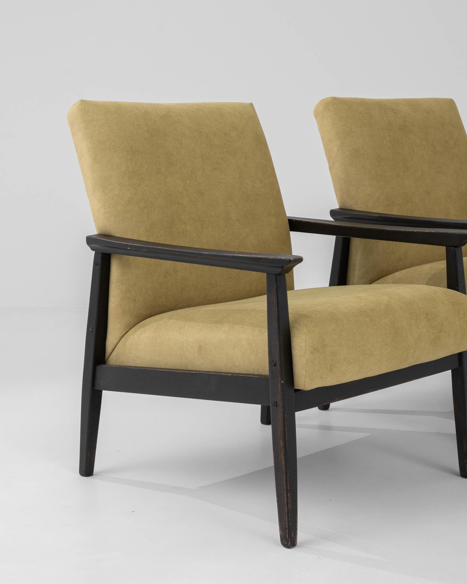 1960s, Czech Upholstered Armchairs, Set of 2 For Sale 3