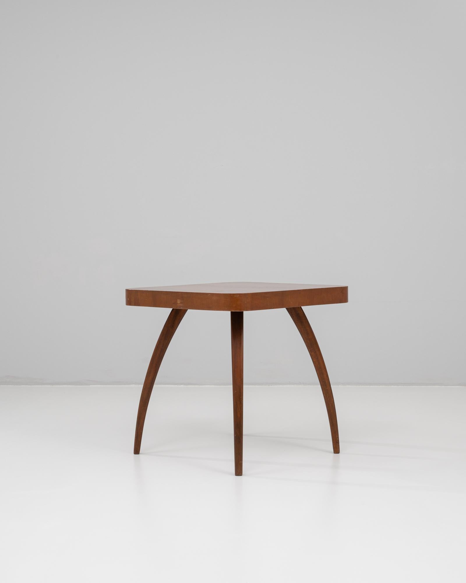 20th Century 1960s Czech Walnut Spider Table By J. Halabala For Sale