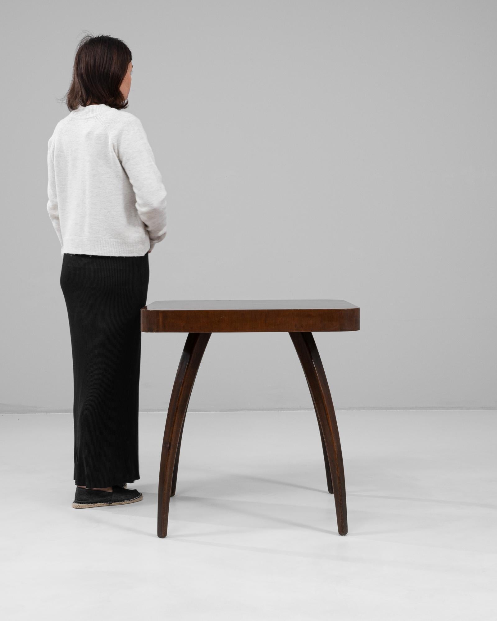 20th Century 1960s Czech Walnut Spider Table By J. Halabala For Sale