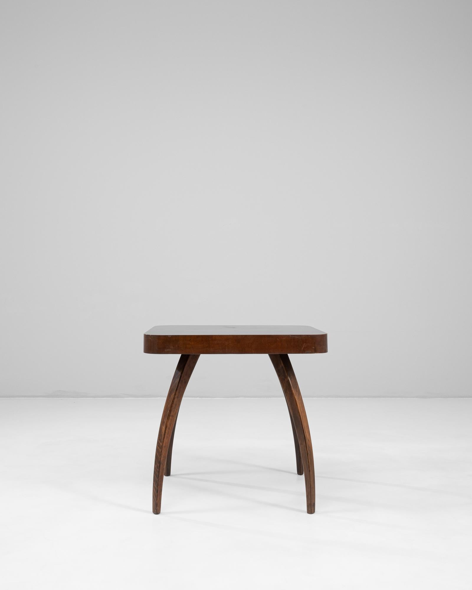 20th Century 1960s Czech Walnut Spider Table By J. Halabala For Sale