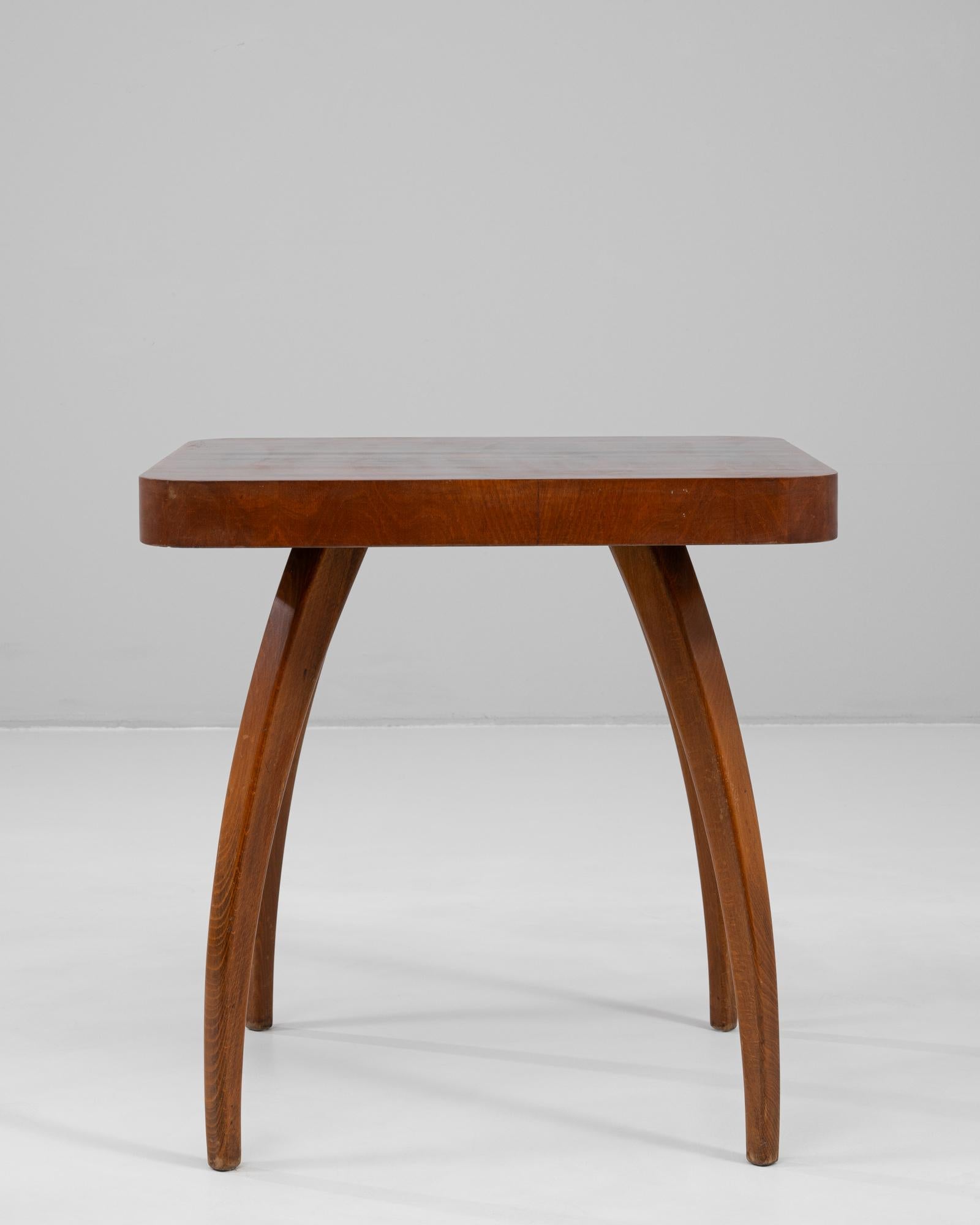 1960s Czech Walnut Spider Table By J. Halabala For Sale 1