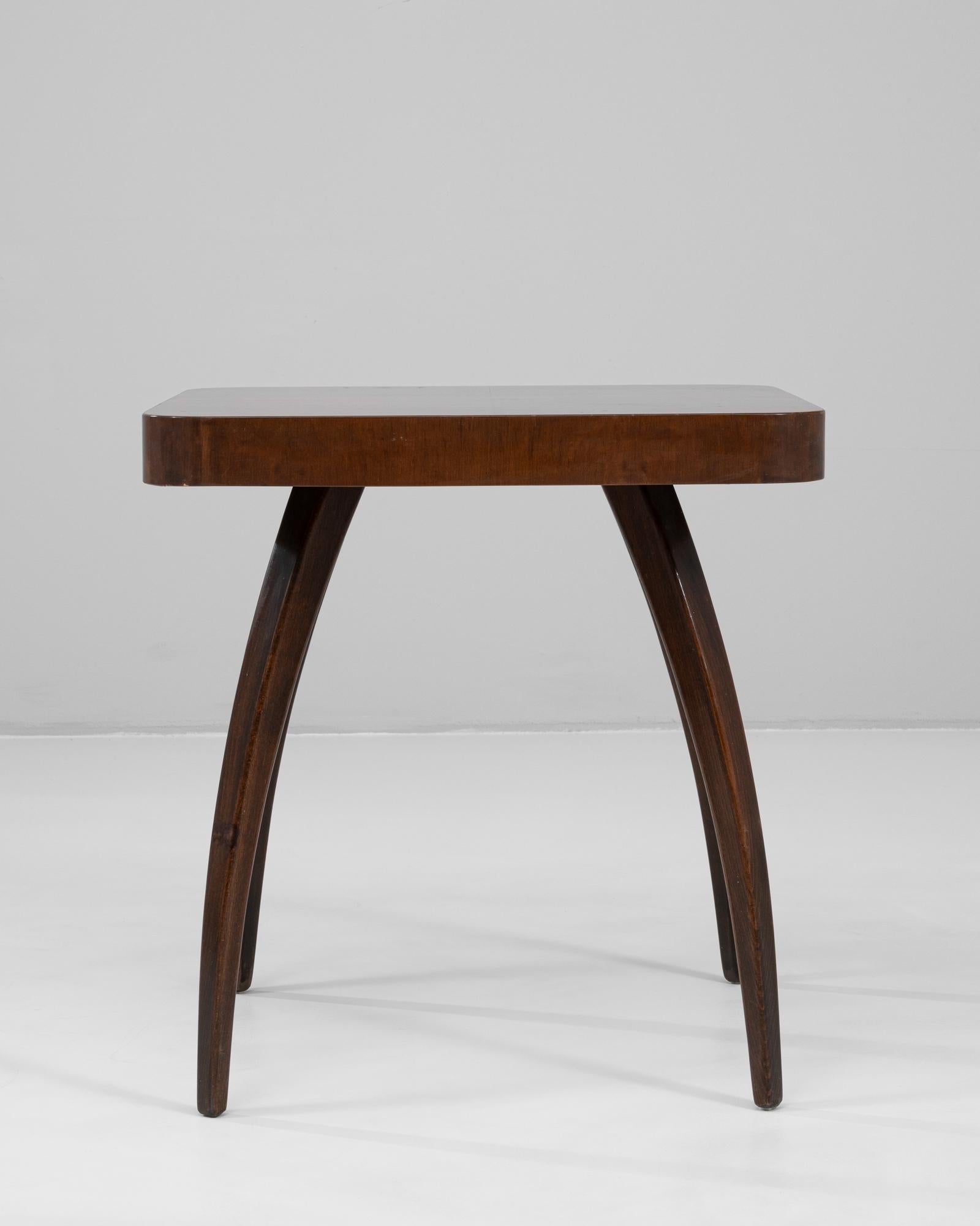1960s Czech Walnut Spider Table By J. Halabala For Sale 1