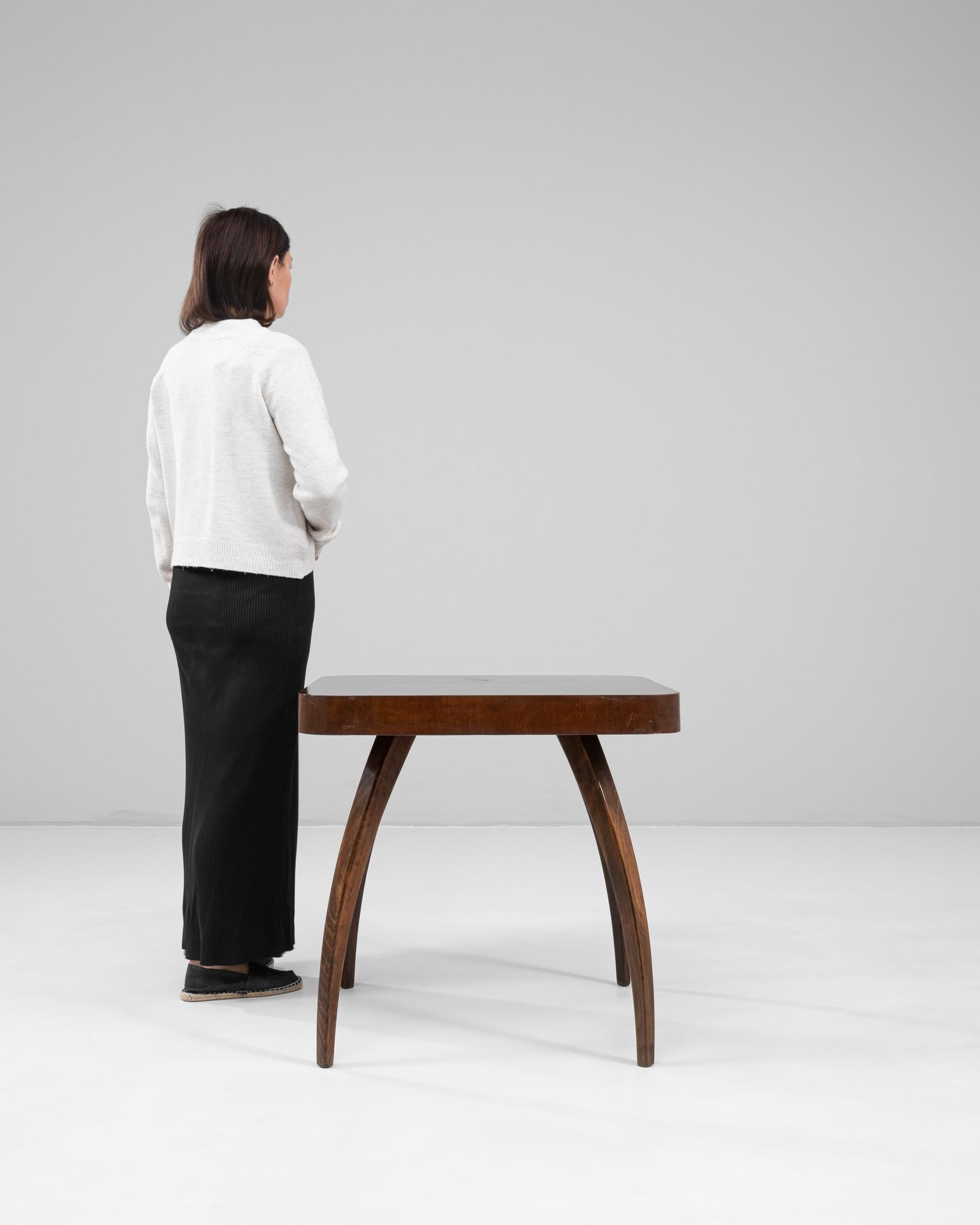1960s Czech Walnut Spider Table By J. Halabala For Sale 1