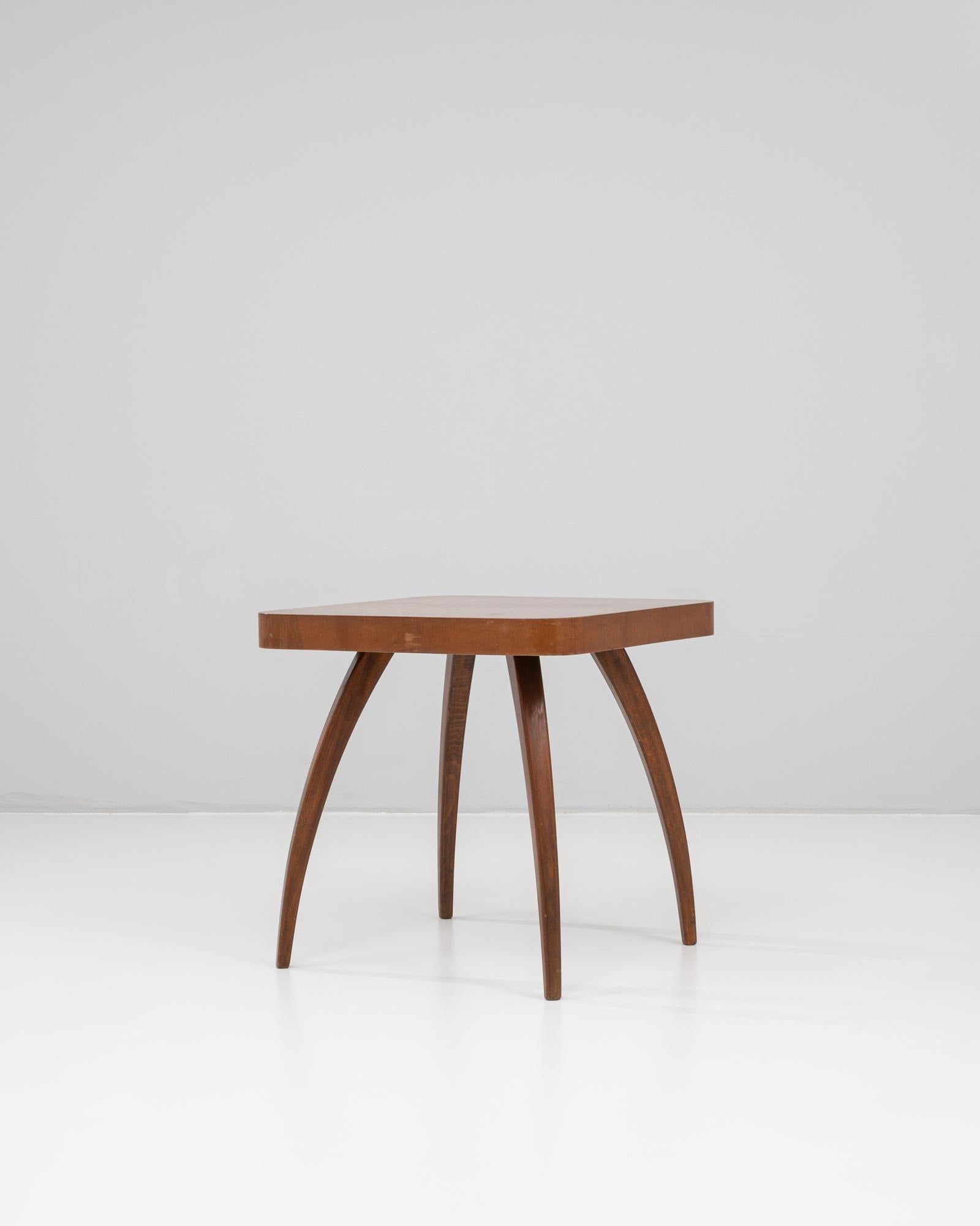 1960s Czech Walnut Spider Table By J. Halabala For Sale 2