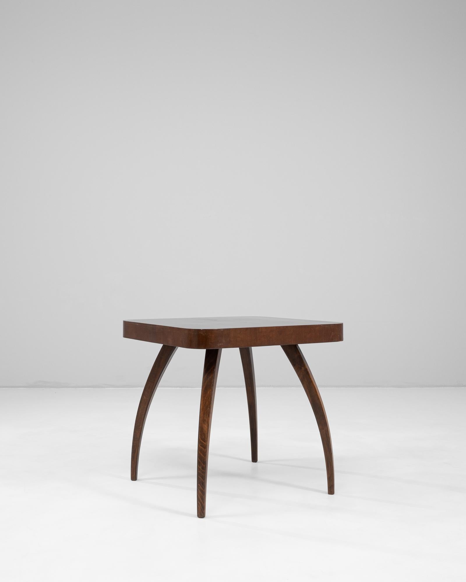 1960s Czech Walnut Spider Table By J. Halabala For Sale 2