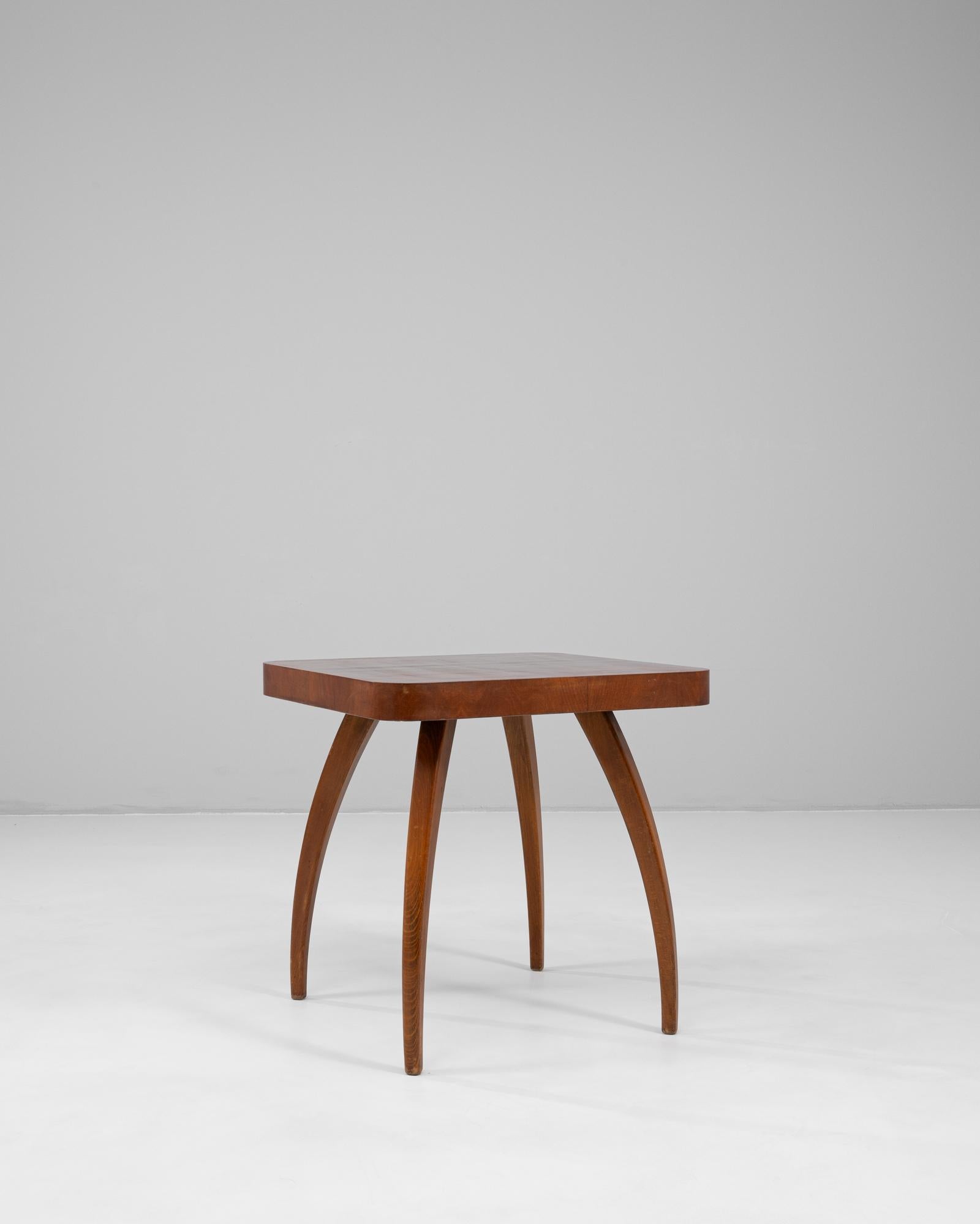 1960s Czech Walnut Spider Table By J. Halabala For Sale 3