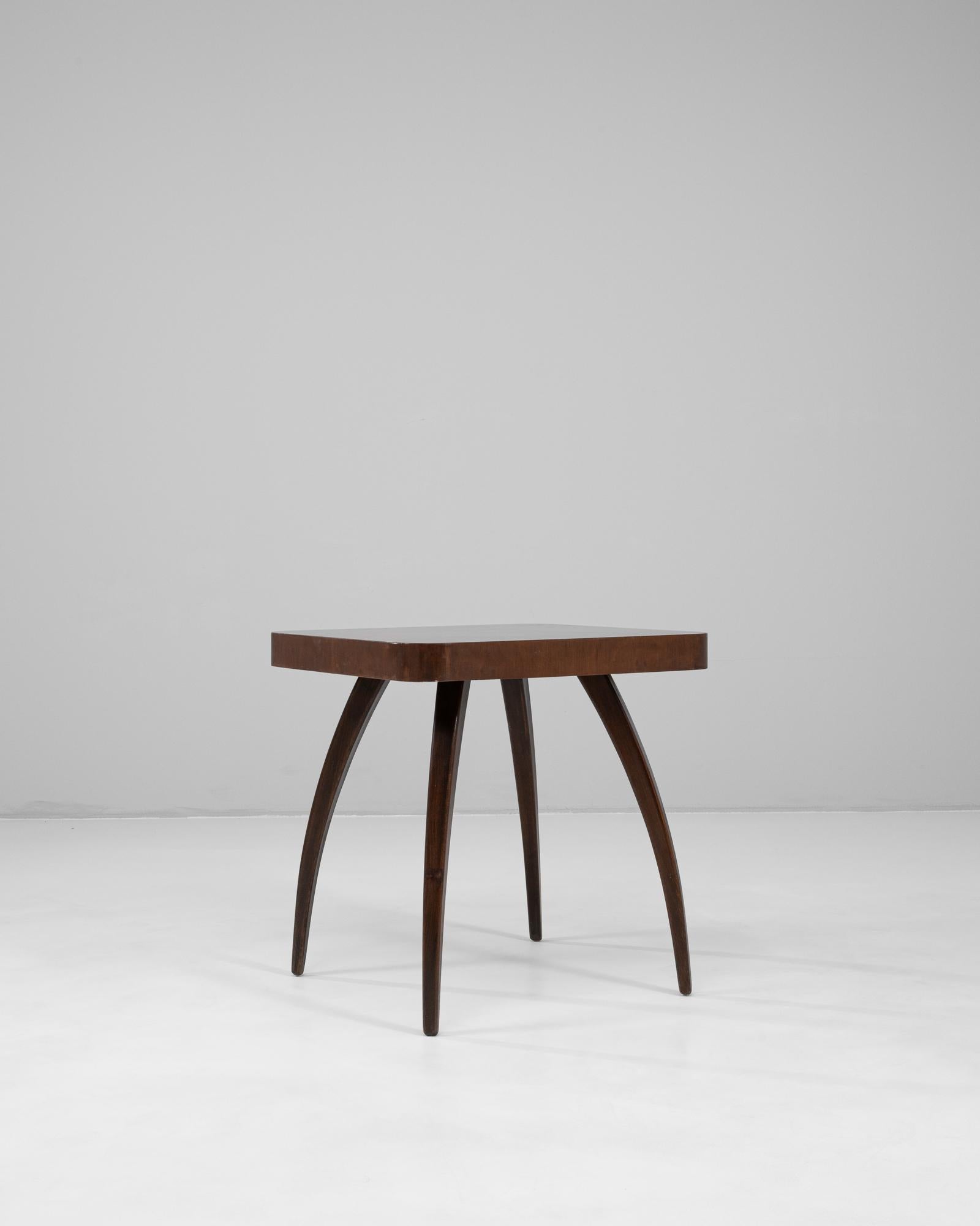 1960s Czech Walnut Spider Table By J. Halabala For Sale 3