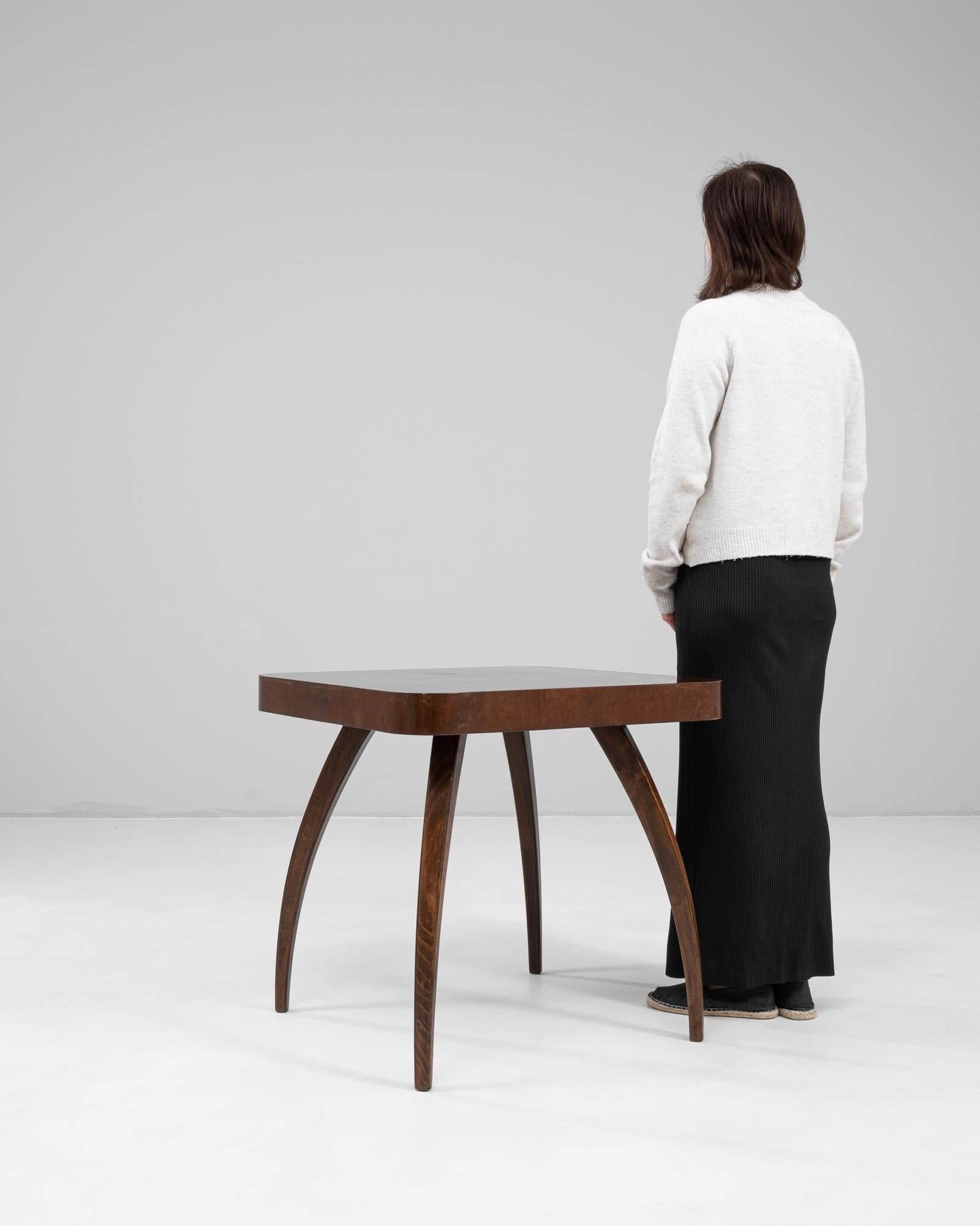 1960s Czech Walnut Spider Table By J. Halabala For Sale 3
