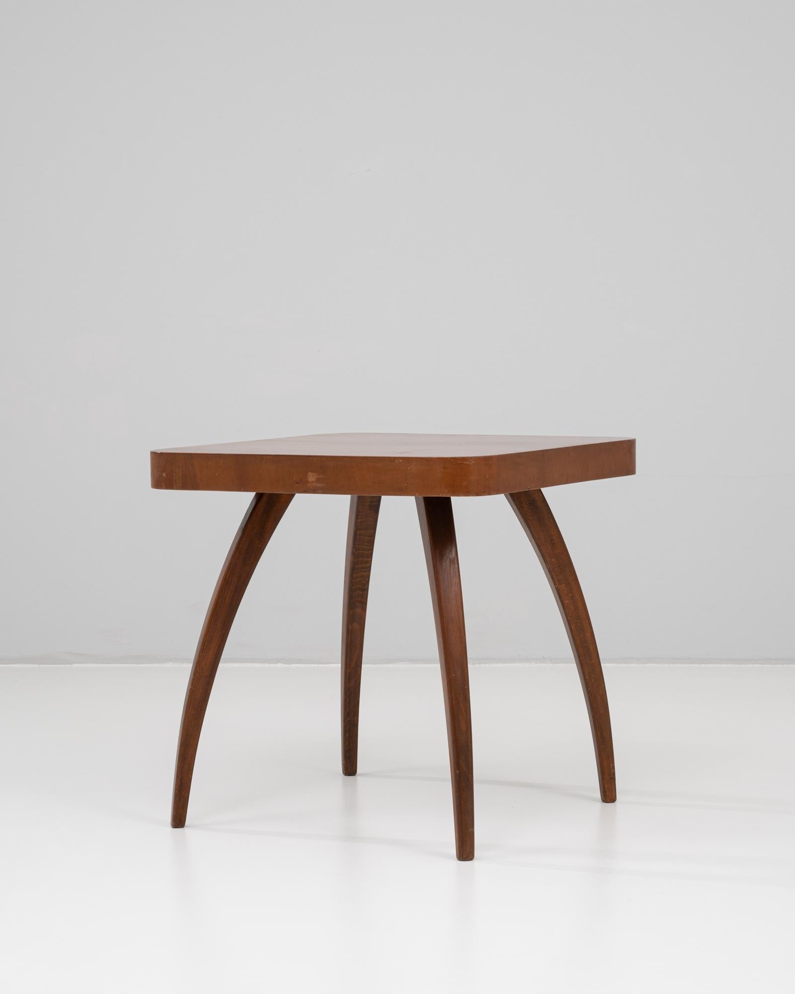 1960s Czech Walnut Spider Table By J. Halabala For Sale 4