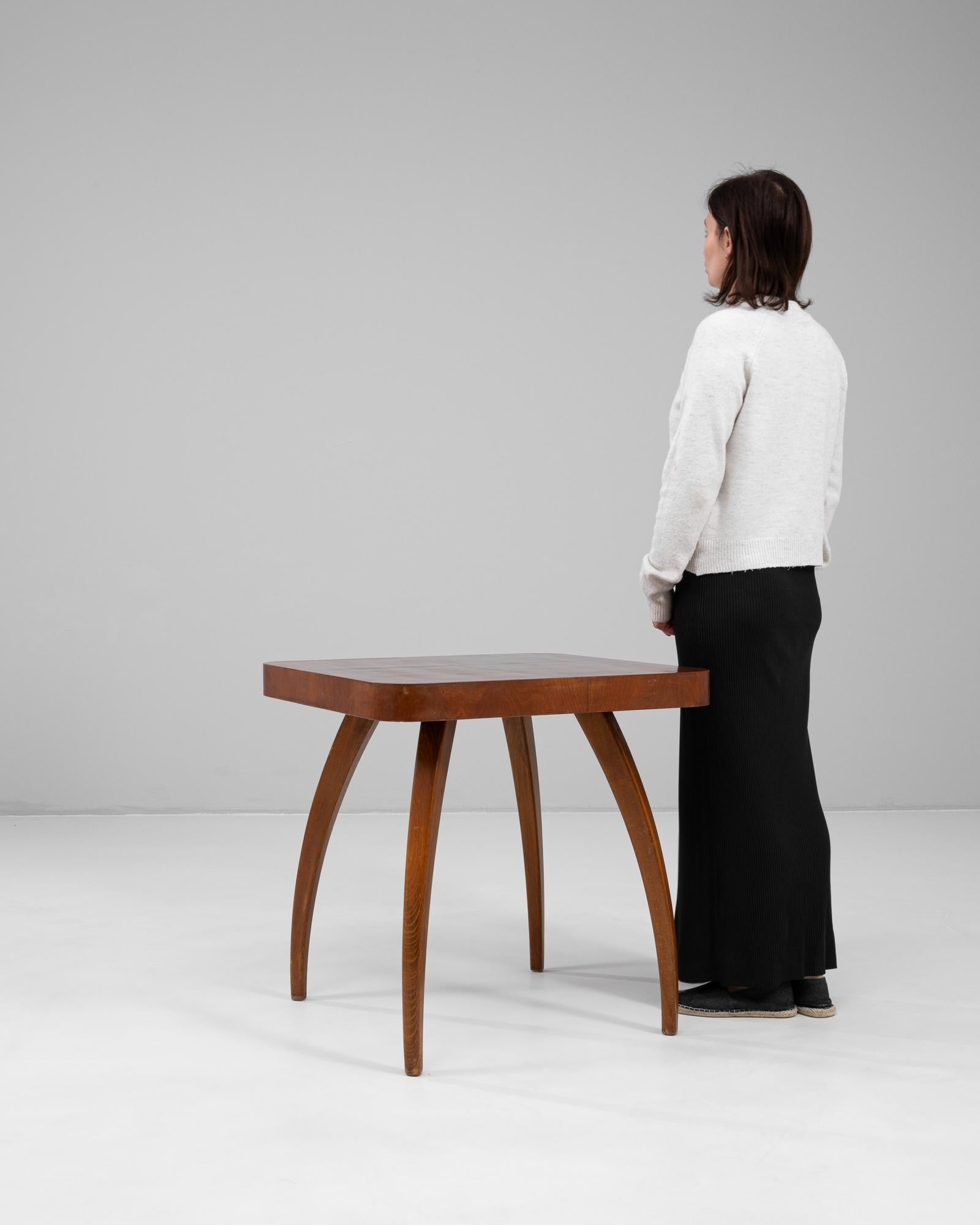1960s Czech Walnut Spider Table By J. Halabala For Sale 4