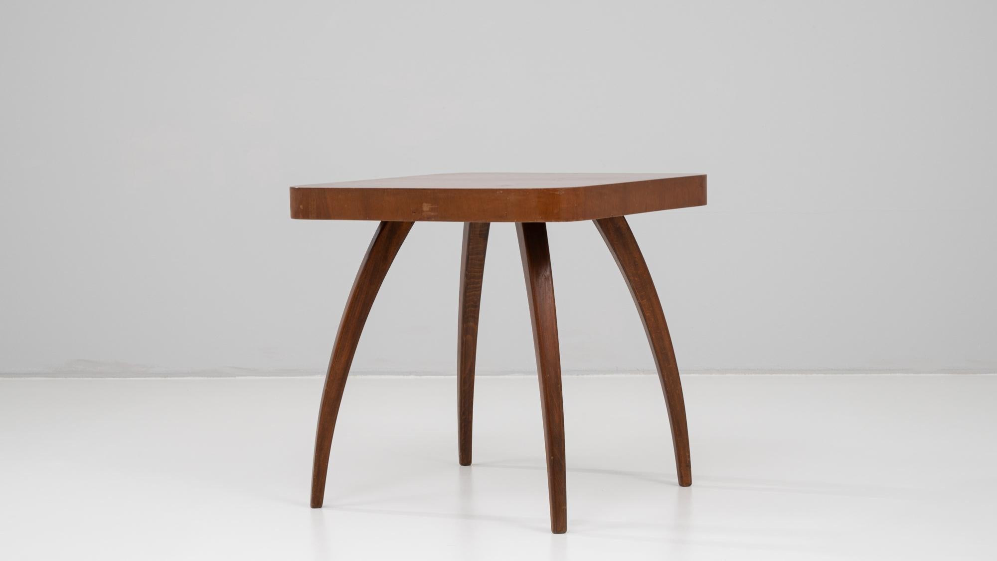 1960s Czech Walnut Spider Table By J. Halabala For Sale 5