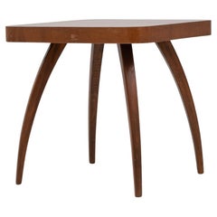 Vintage 1960s Czech Walnut Spider Table By J. Halabala