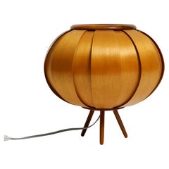 1960er Jahre Tschechische Holzfurnier-Stativlampe von Stanislav Kučera für ÚLUV