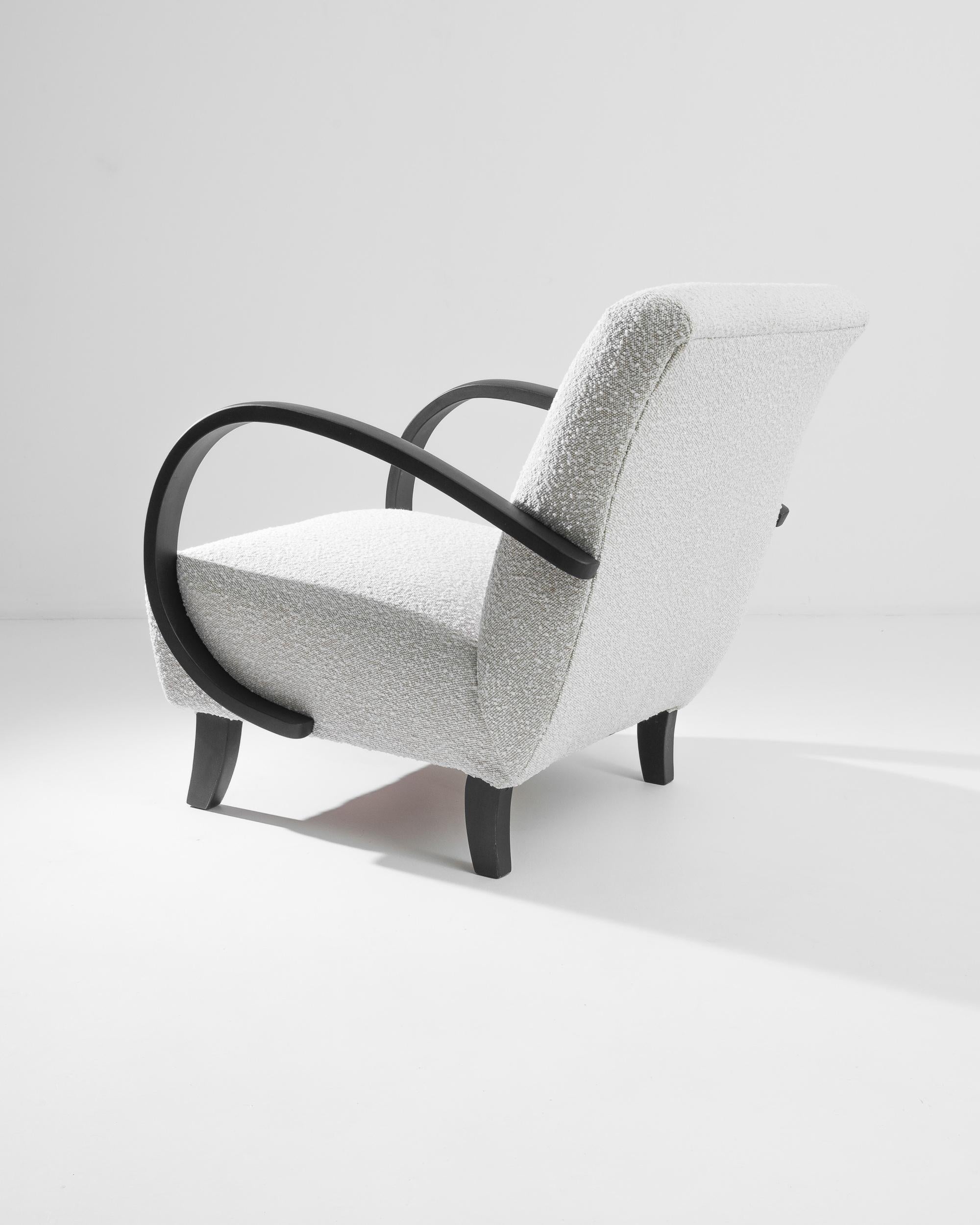 20th Century 1960s Czech Wooden Armchair by J. Halabala For Sale