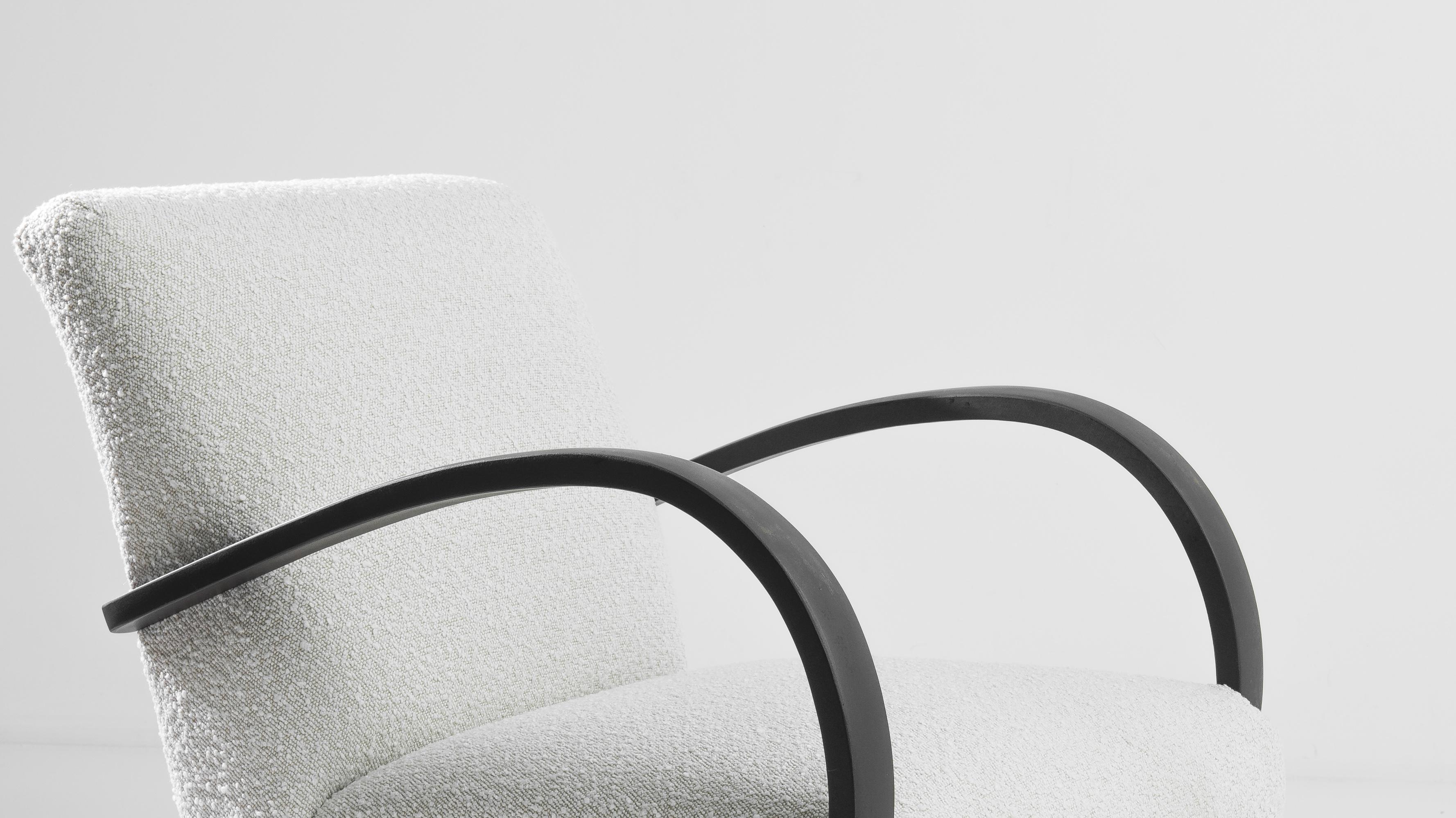 1960s Czech Wooden Armchair by J. Halabala For Sale 2