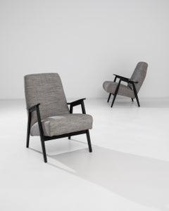 1960s Czech Wooden Armchairs, a Pair