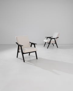 1960s Czech Wooden Armchairs, a Pair