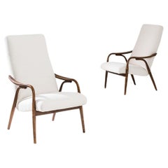 Poltrone ceche in legno del 1960, una coppia