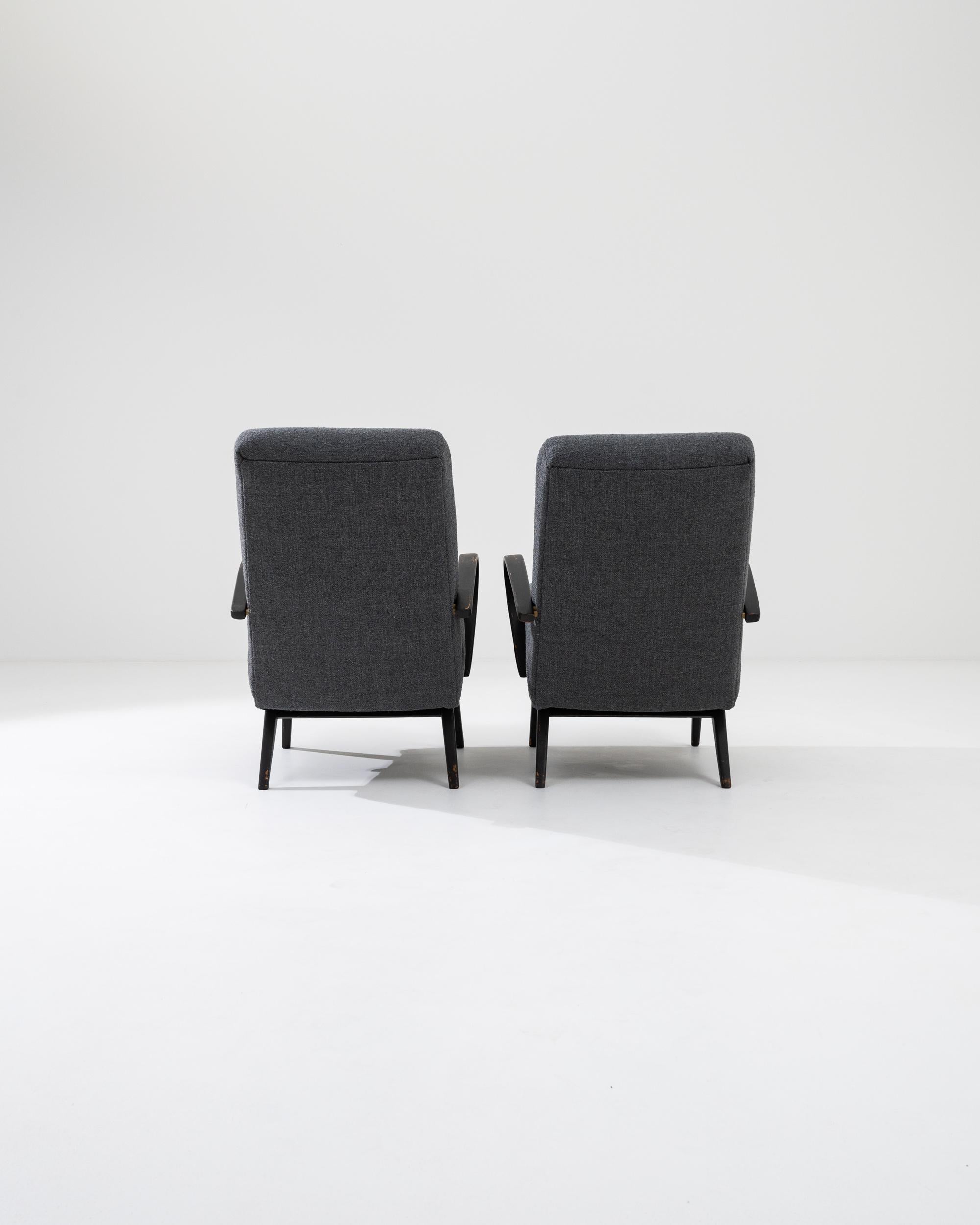 1960s Czech Wooden Armchairs by J. Halabala, a Pair For Sale 1