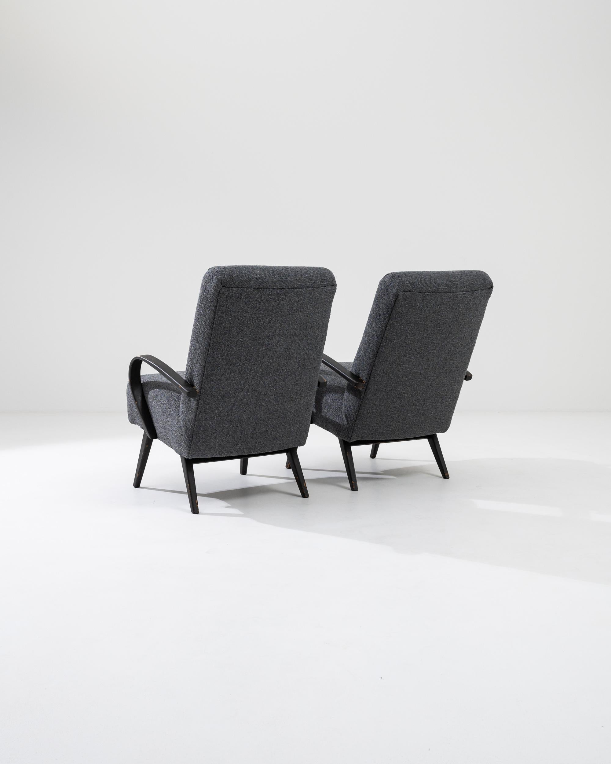 1960s Czech Wooden Armchairs by J. Halabala, a Pair For Sale 2