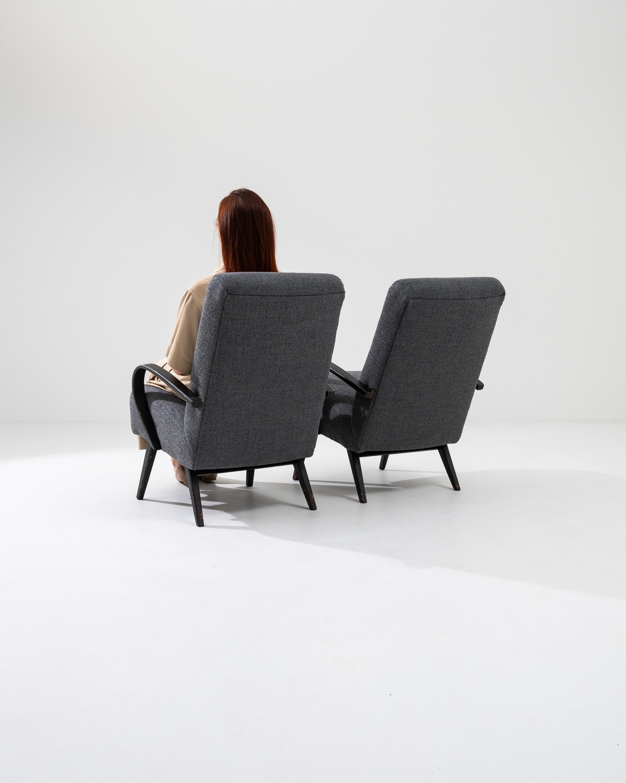 1960s Czech Wooden Armchairs by J. Halabala, a Pair For Sale 3
