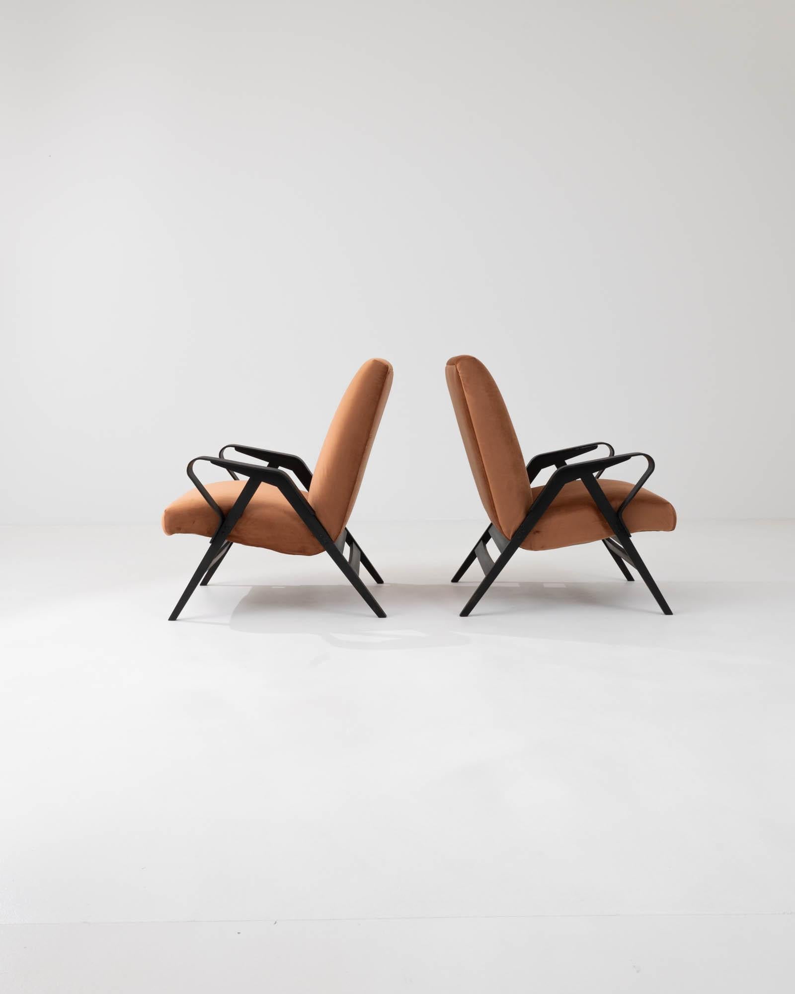 Upholstery 1960s Czech Wooden Armchairs by Tatra, a Pair For Sale