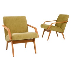 1960s Czech Wooden Armchairs by Ton, a Pair