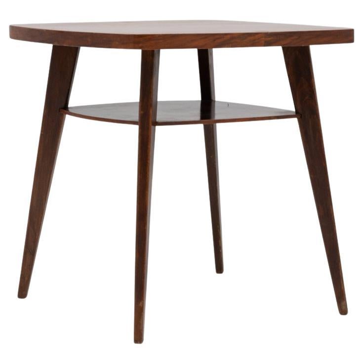 1960s Czech Wooden Side Table By. J. Halabala