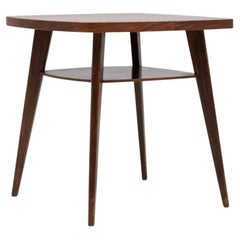 1960s Czech Wooden Side Table By. J. Halabala