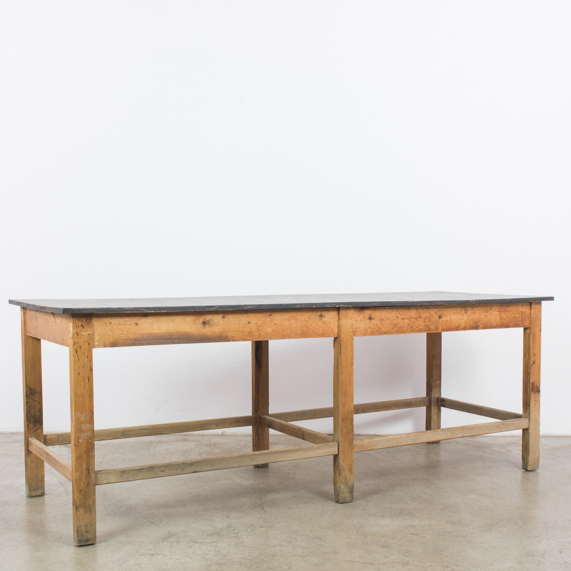 Industrial 1960s Czech Wooden Table