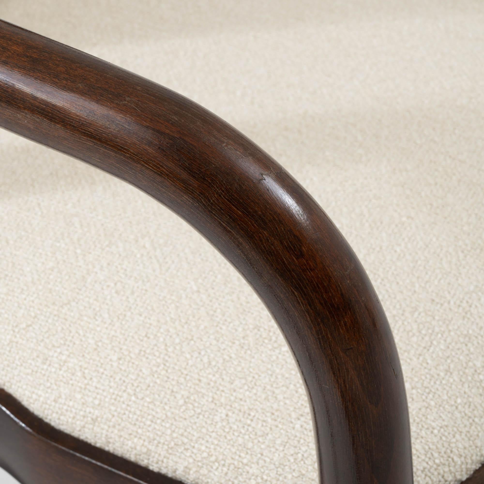 1960s Czech Wooden Upholstered Dining Chair by TON For Sale 4