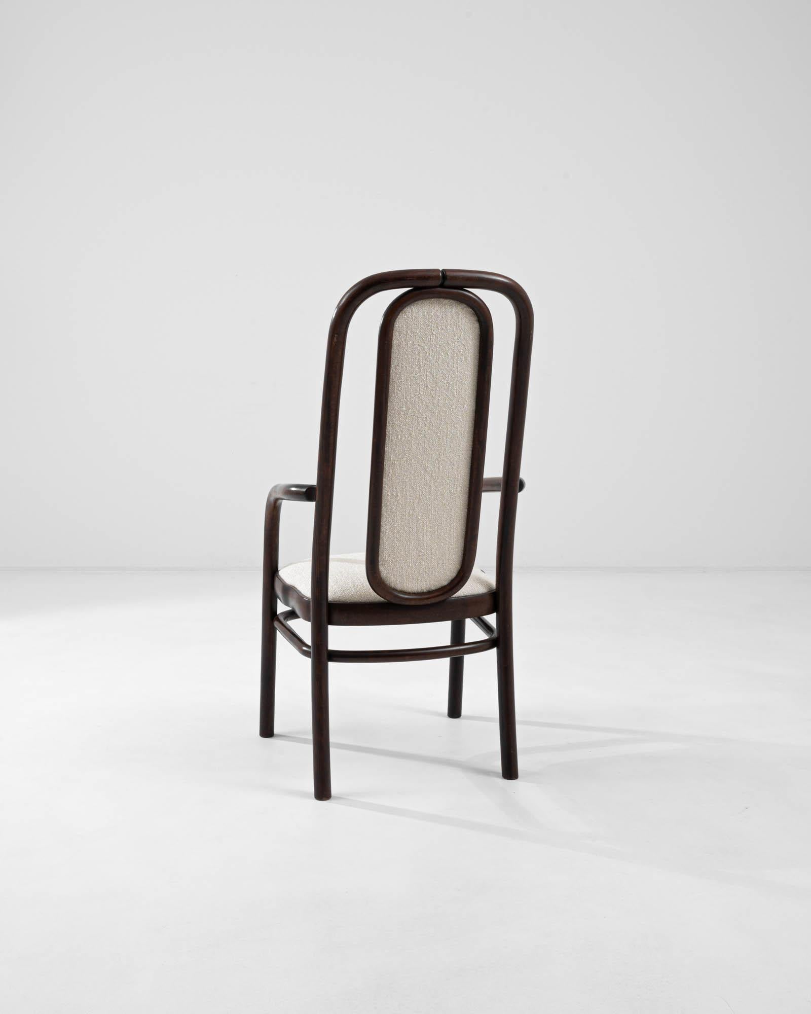 Upholstery 1960s Czech Wooden Upholstered Dining Chair by TON For Sale