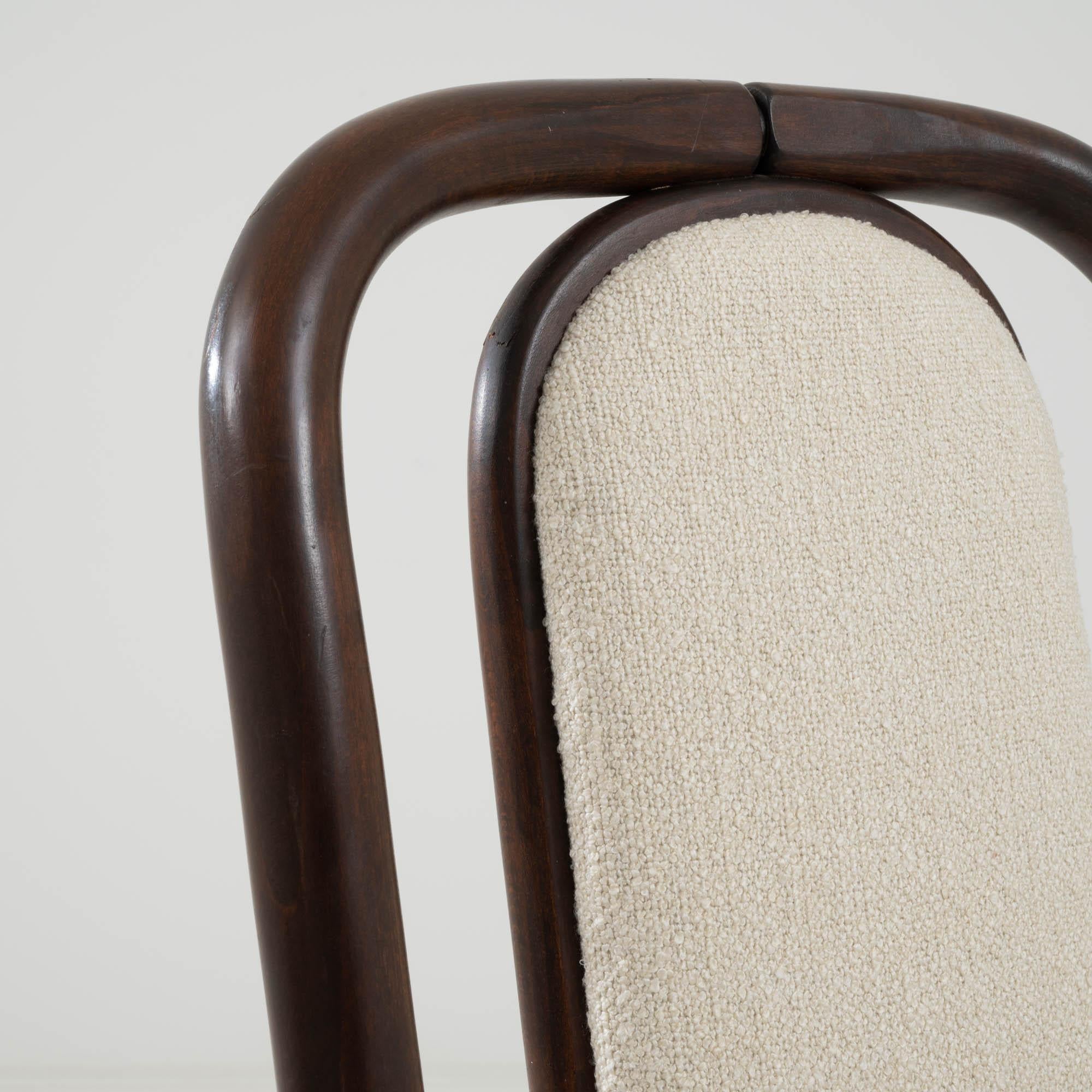 1960s Czech Wooden Upholstered Dining Chair by TON For Sale 3